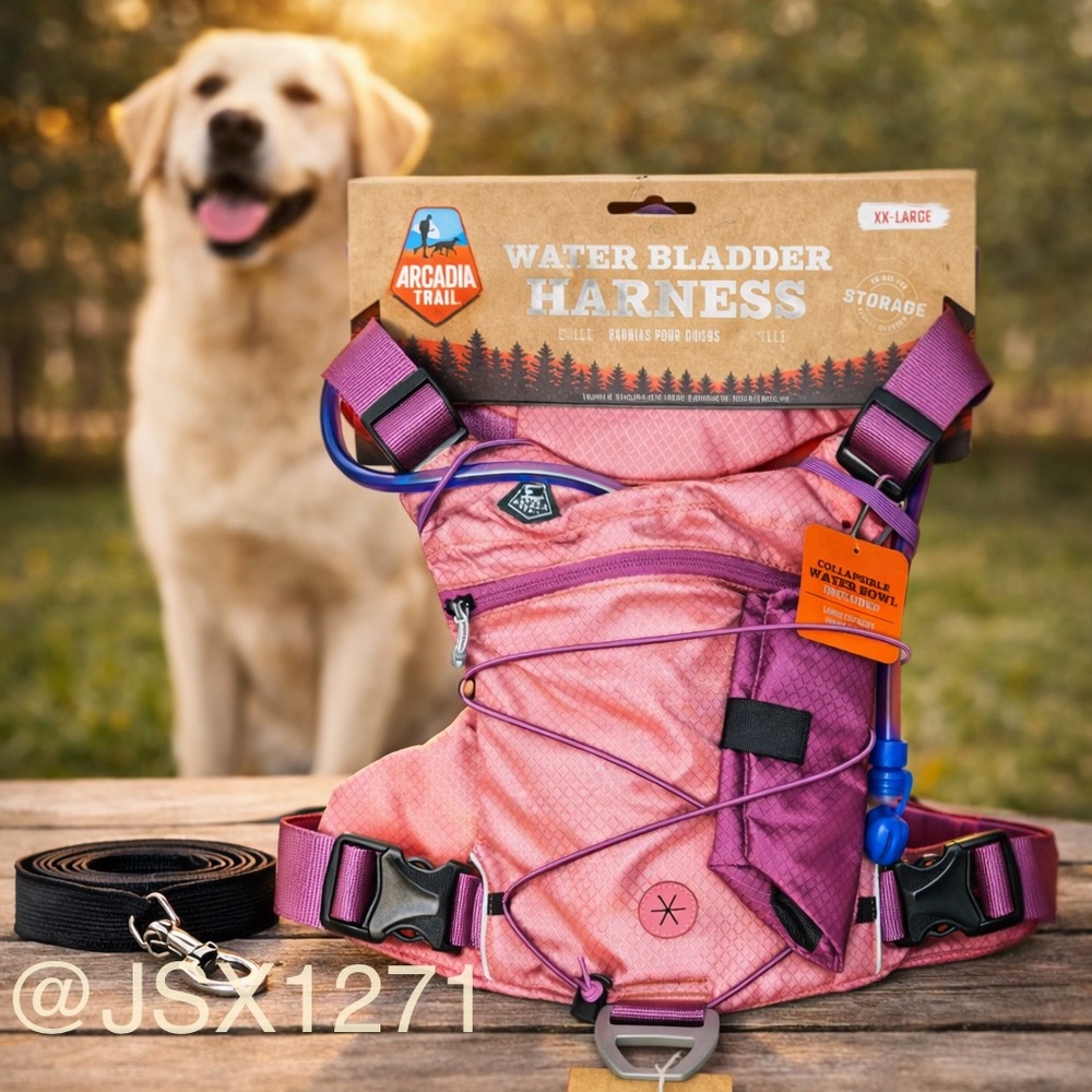 Arcadia Trail 🐾 Water Bladder Dog Harness – Pink — XX-Large – Brand New